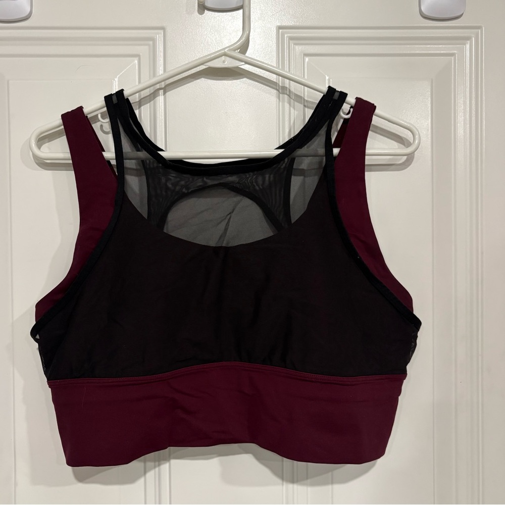 lululemon athletica Black and Burgundy Sports Bra
